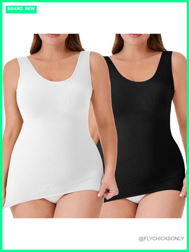Plus Size Shapewear Tank Top Tummy Control Compression Cami Seamless Body Shaper